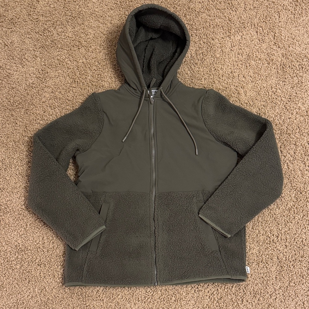 Duluth Trading Co Olive Green Hooded Jacket